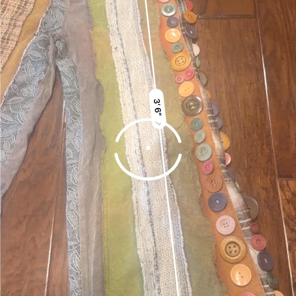 Custom Boho Patchwork Wide-Leg Pants with Button … - image 7